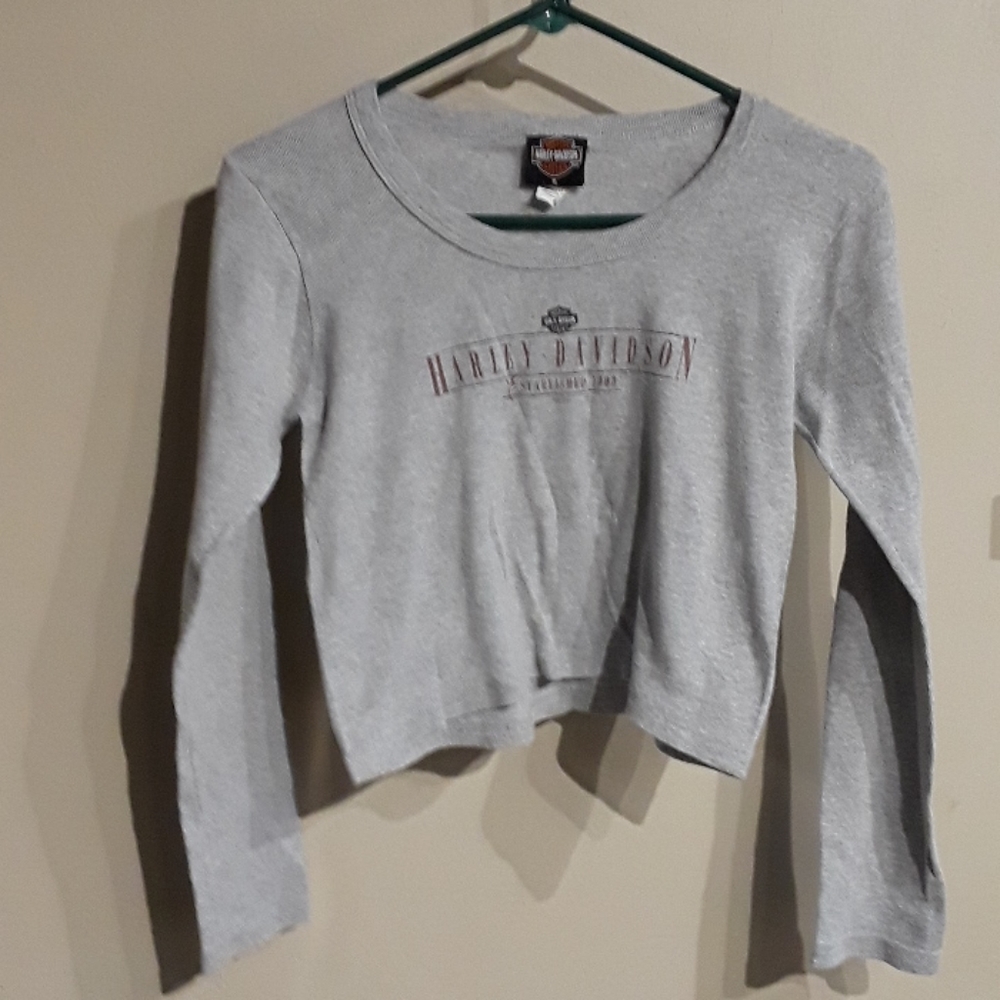 Harley-Davidson long sleeve crop top